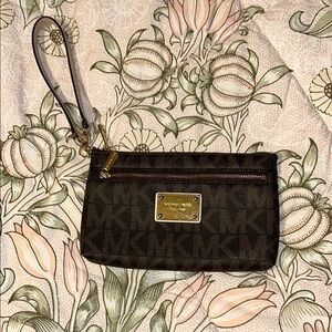 Michael Kors Brown Wristlet